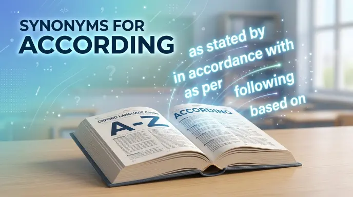 Synonyms for According