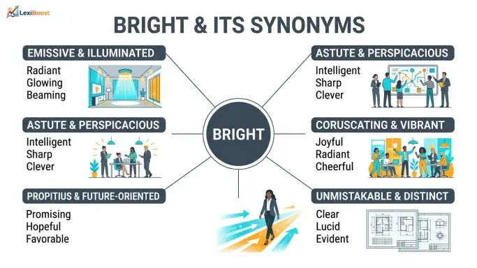 synonyms for bright