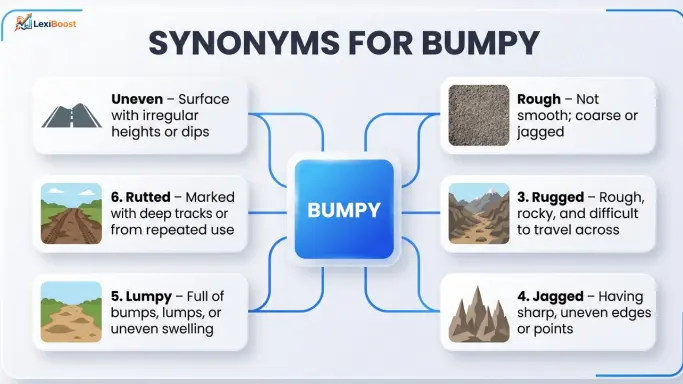 synonyms for bumpy