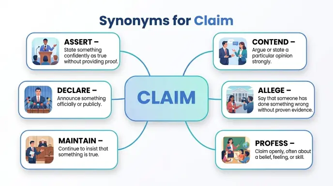 synonyms for claim