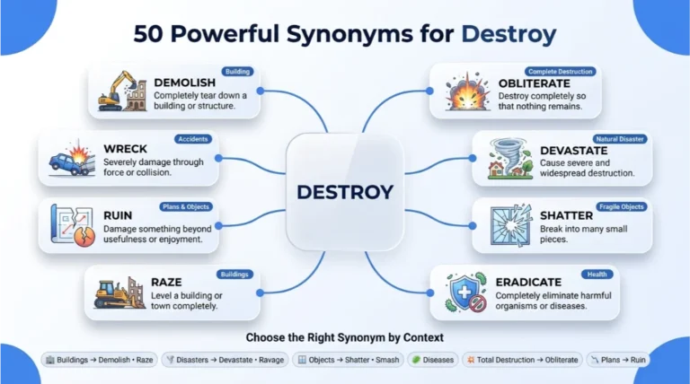 Synonyms for Destroy