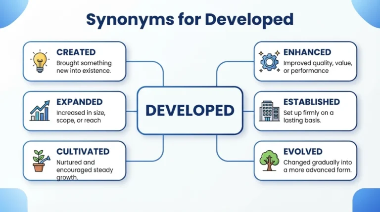 synonyms for developed