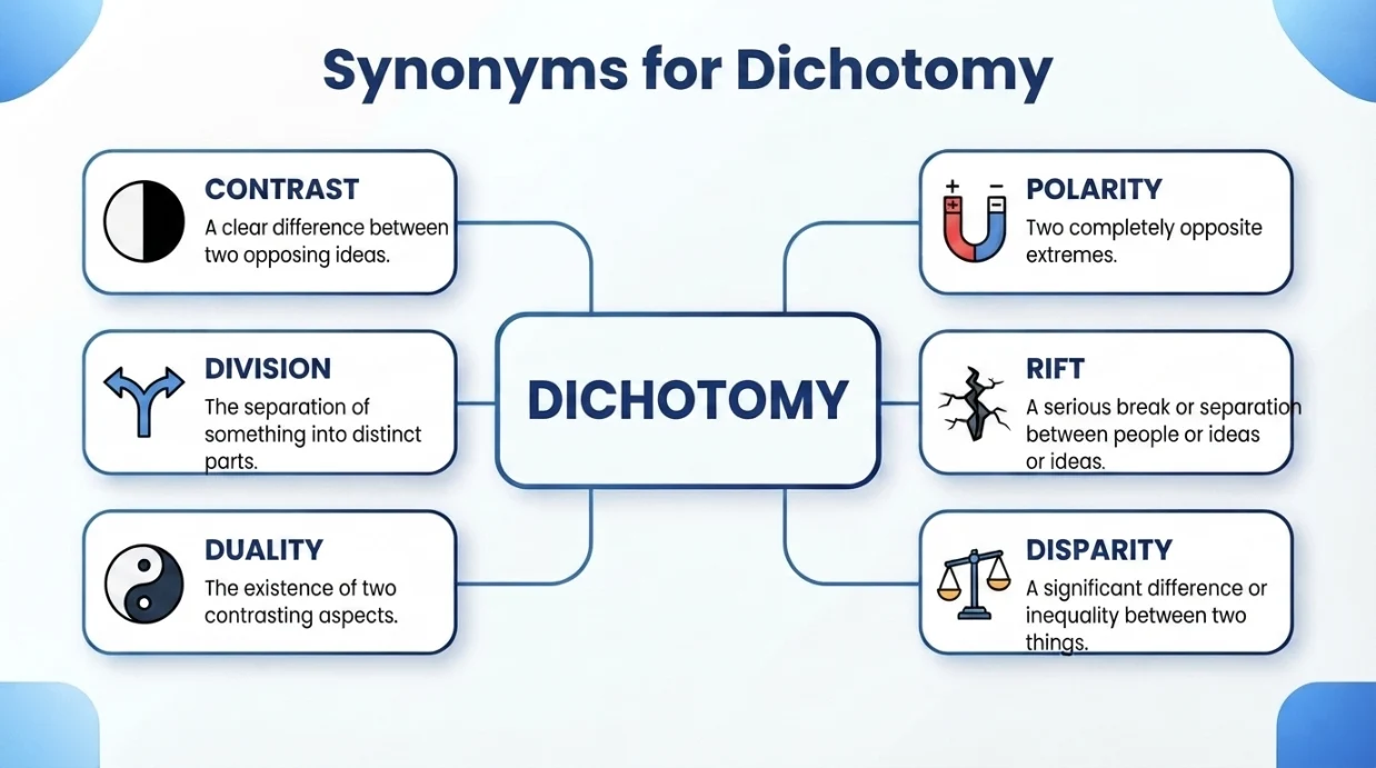 synonyms for dichotomy