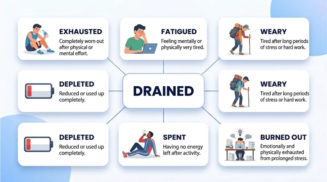 synonyms-for-drained