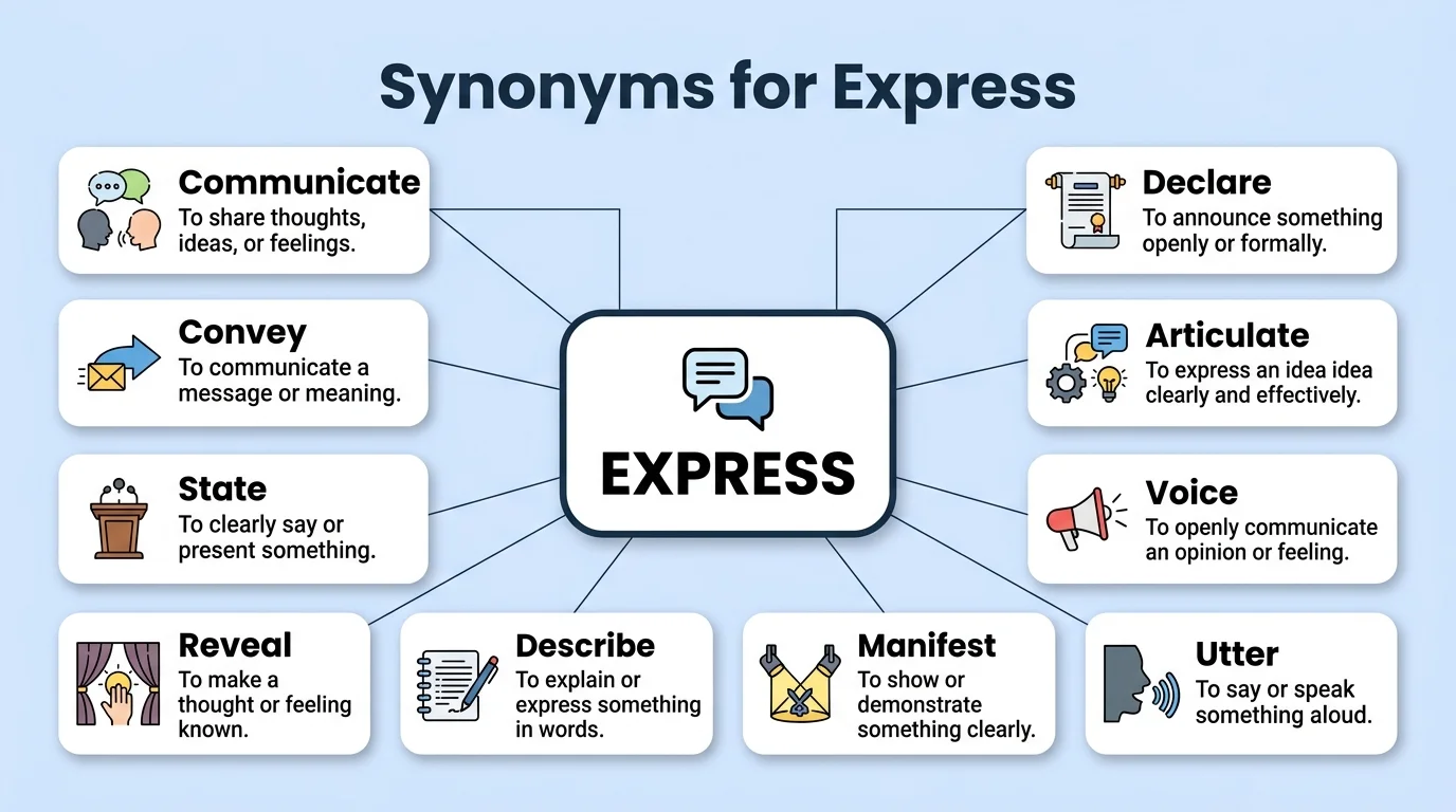 synonyms for express