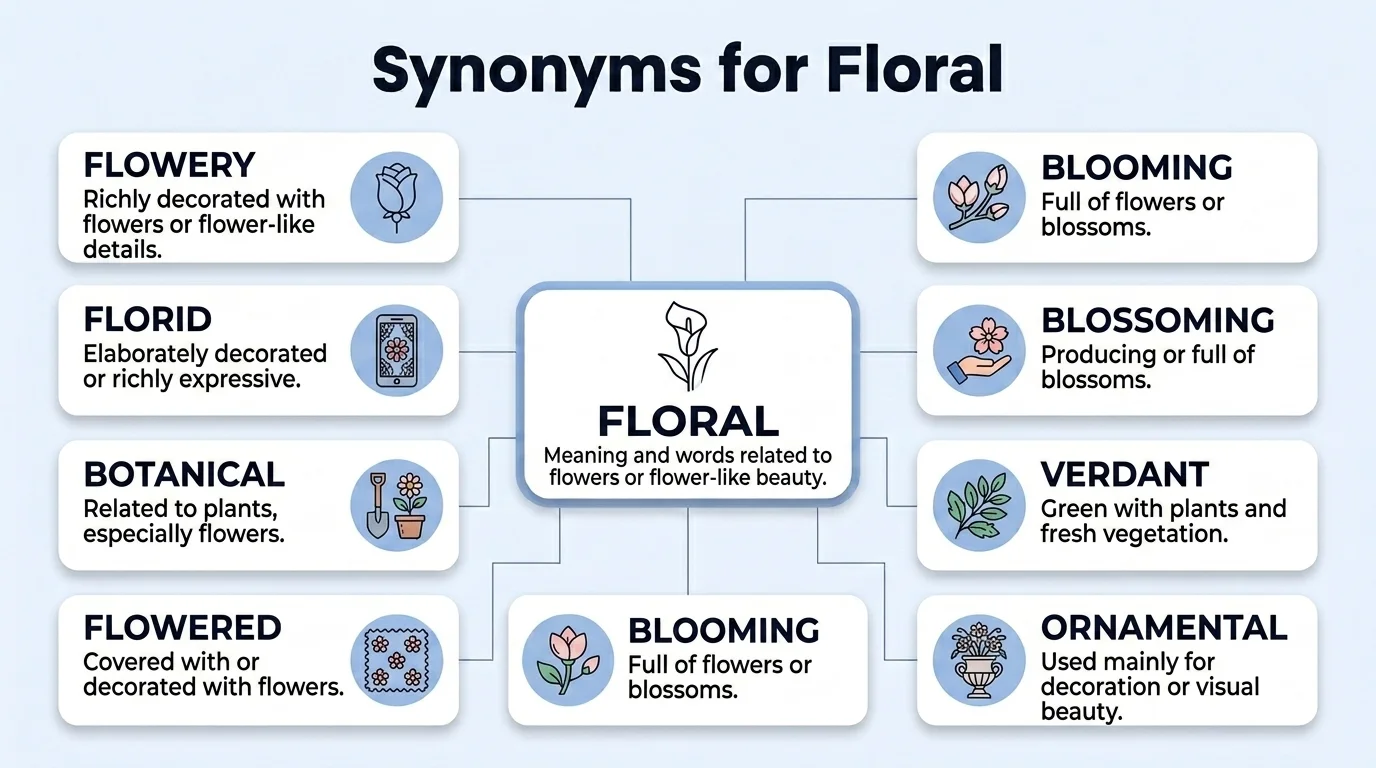 synonyms for floral