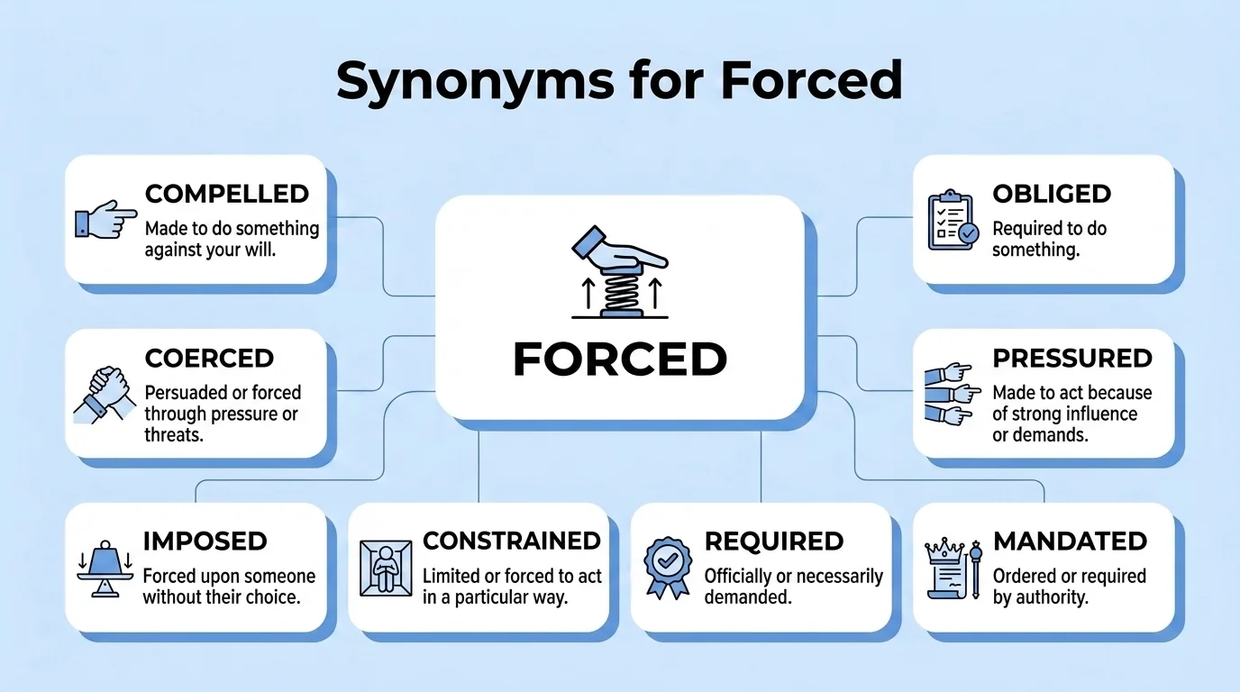 synonyms for forced