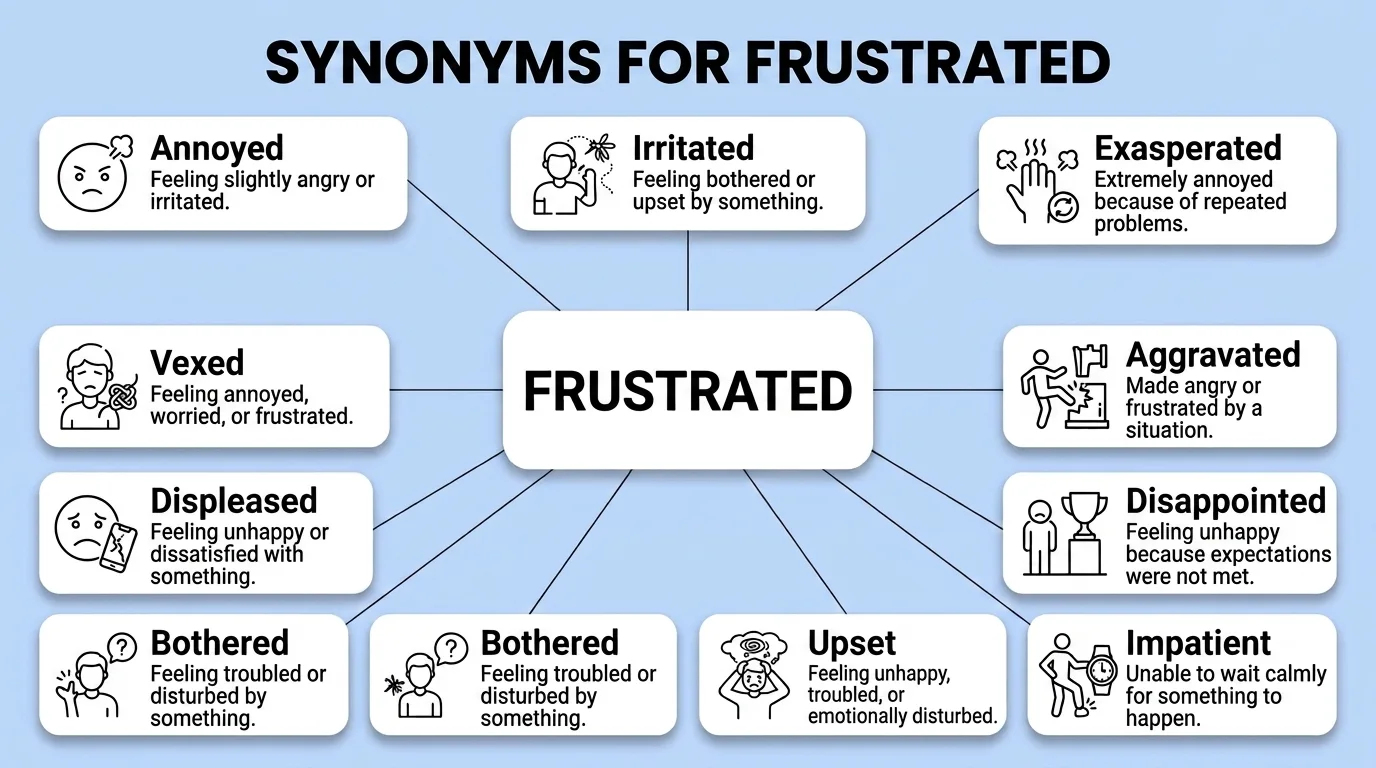synonyms for frustrated