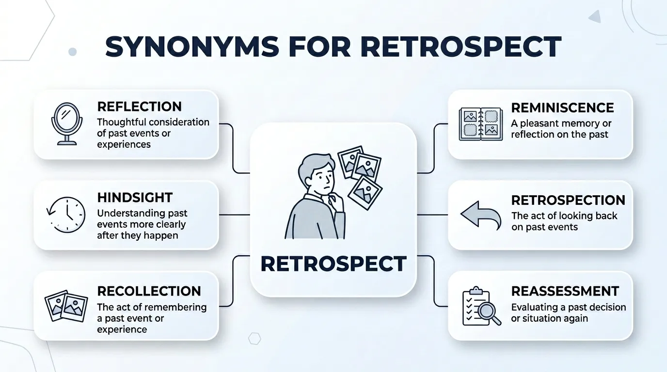 50 Best Synonyms for Retrospect to Improve Your English