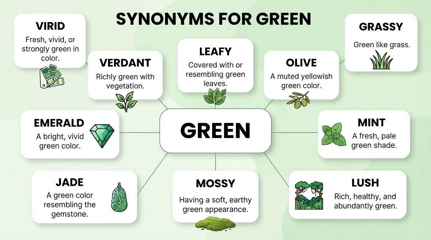 synonyms for green