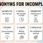 synonyms for incomplete