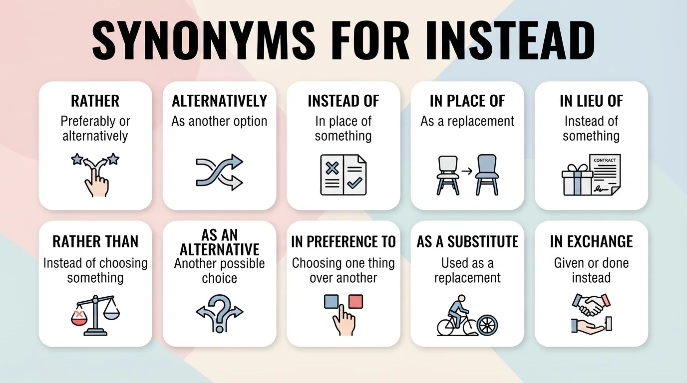 synonyms for instead