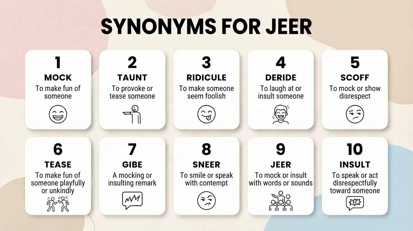 synonyms for jeer