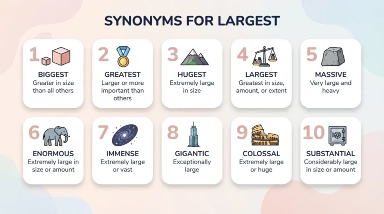 synonyms for largest