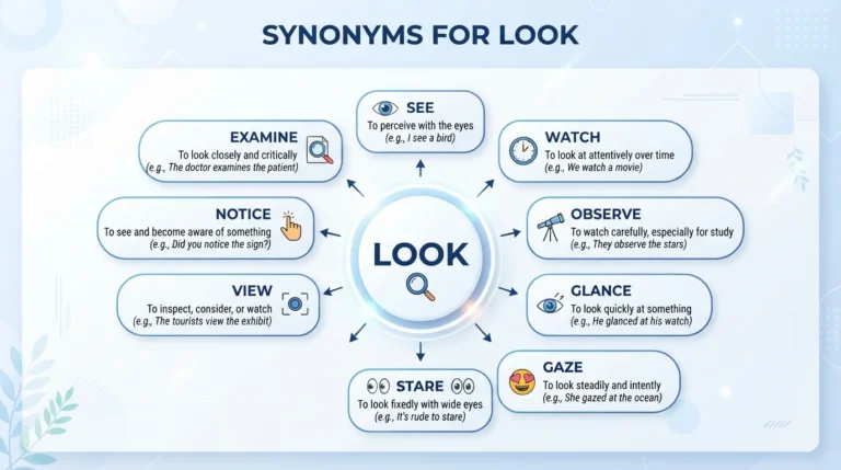synonyms for look