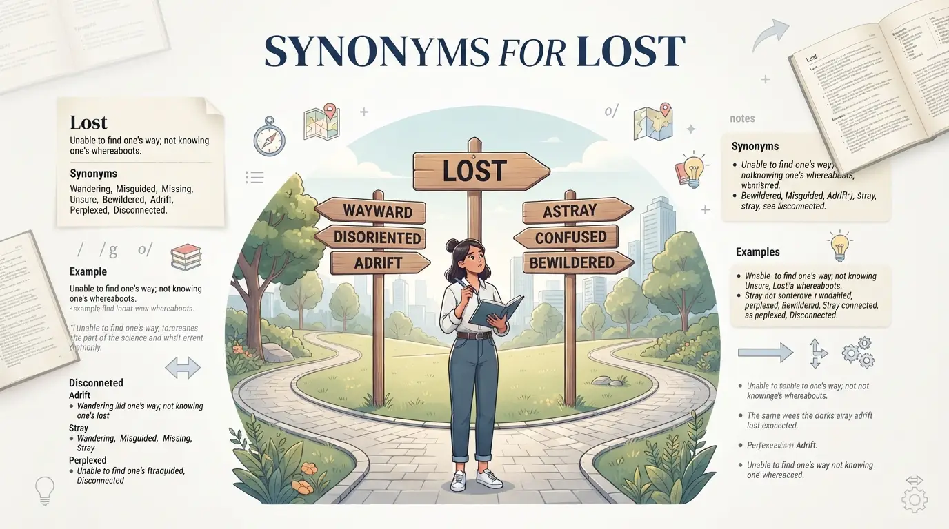 synonyms for lost